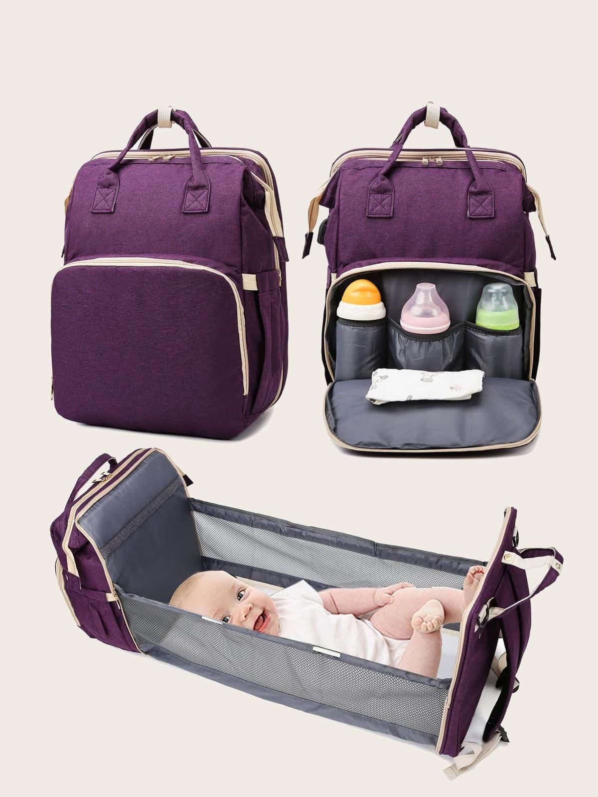 Diaper bag+ swing | 2 in 1 bag travel friendly